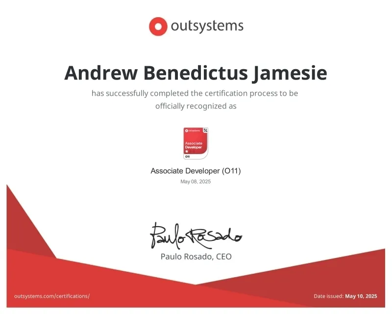 OutSystems Associate Developer (O11)